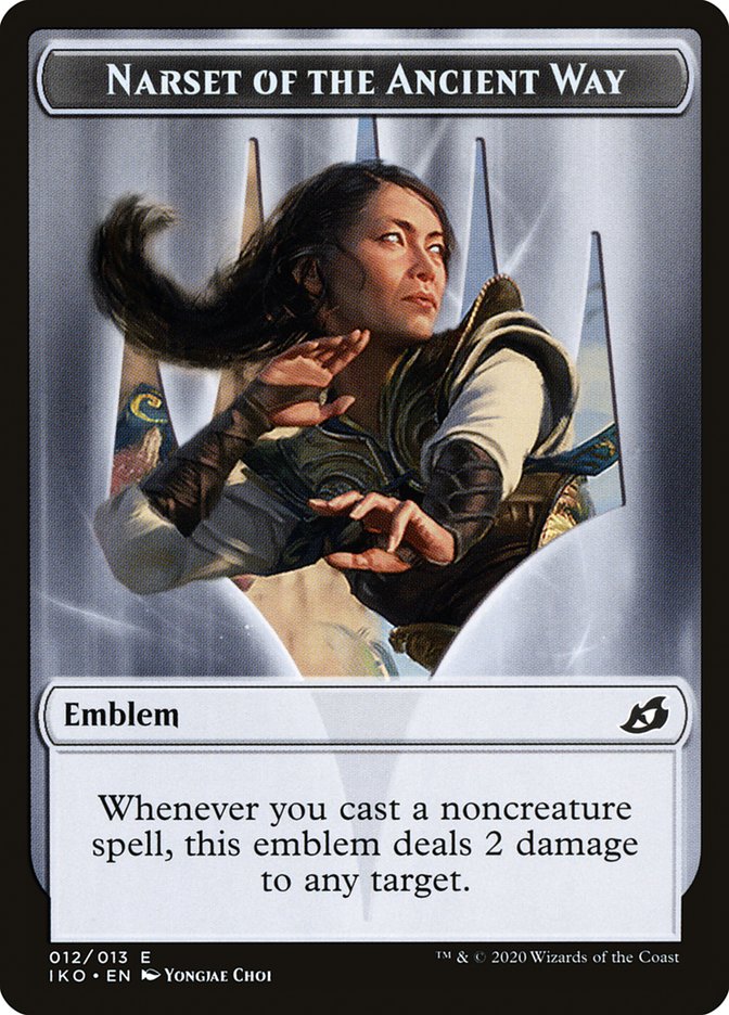 Narset of the Ancient Way Emblem [Ikoria: Lair of Behemoths Tokens] | Good Games Morley
