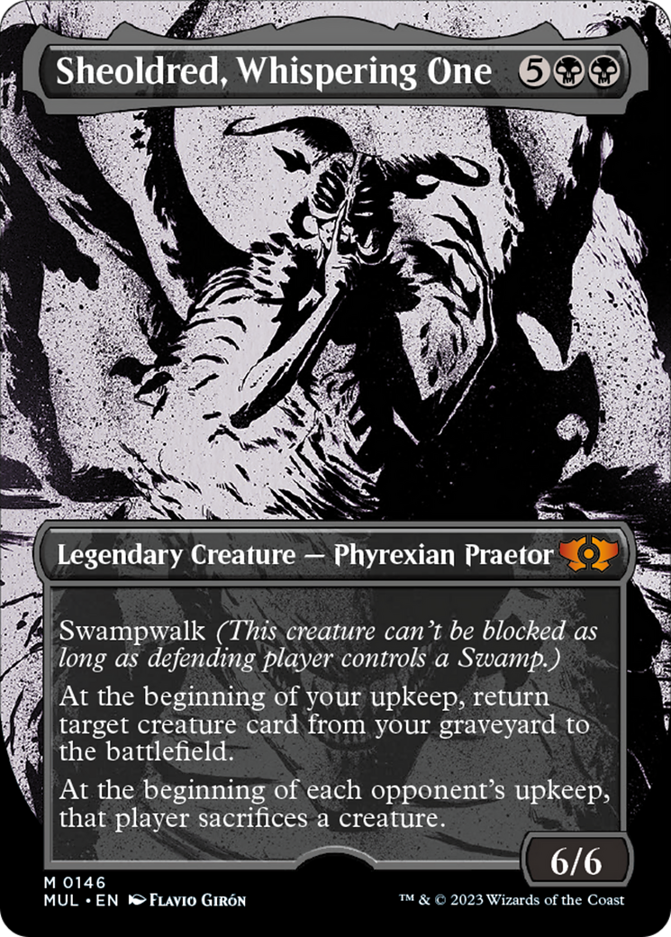 Sheoldred, Whispering One (Halo Foil) [Multiverse Legends] | Good Games Morley
