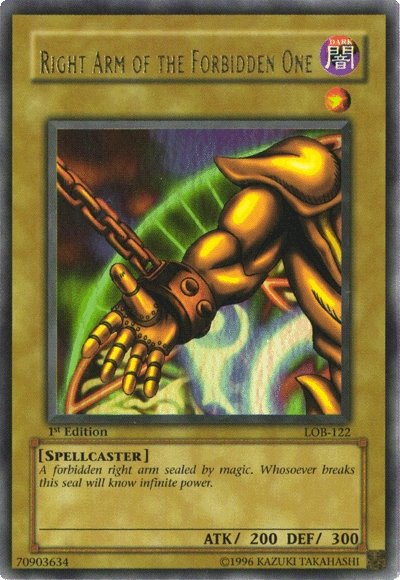 Right Arm of the Forbidden One [LOB-122] Ultra Rare | Good Games Morley