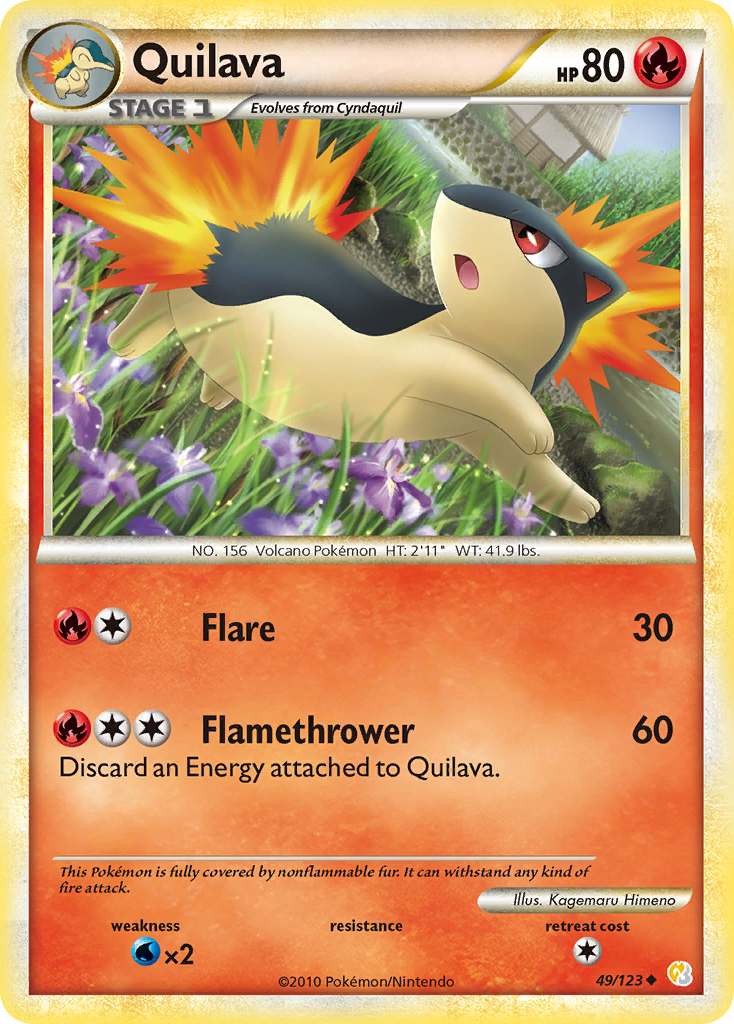 Quilava (49/123) [HeartGold & SoulSilver: Base Set] | Good Games Morley