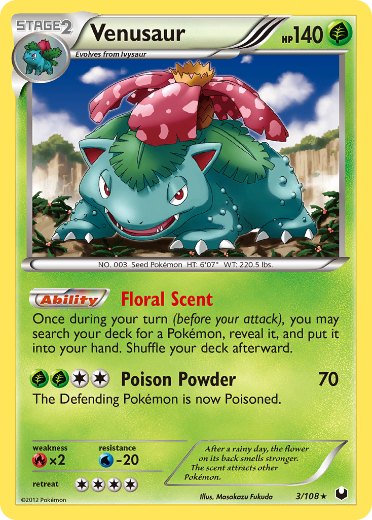 Venusaur (3/108) [Black & White: Dark Explorers] | Good Games Morley