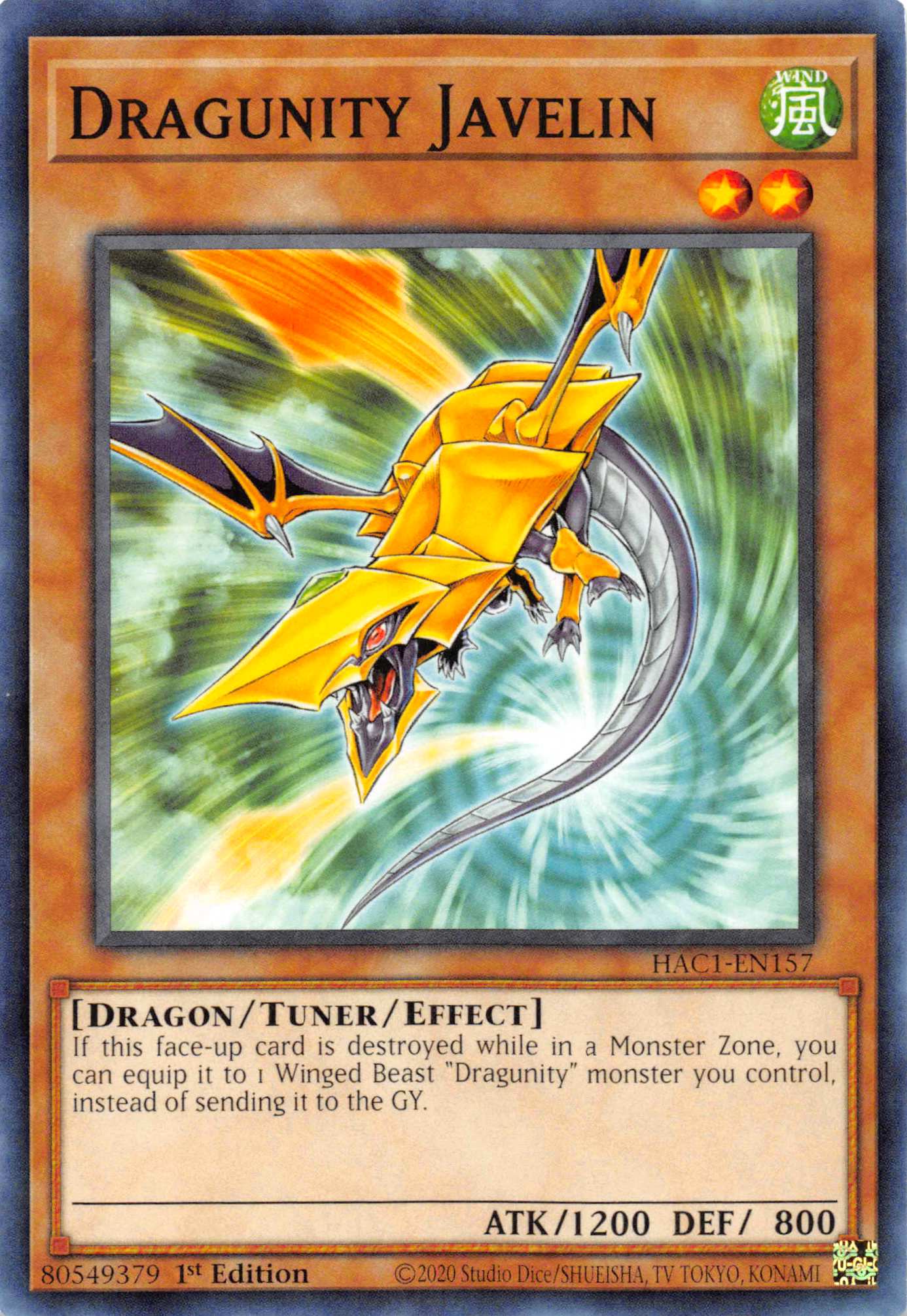 Dragunity Javelin [HAC1-EN157] Common | Good Games Morley