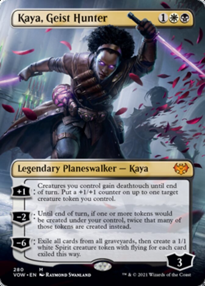 Kaya, Geist Hunter (Borderless) [Innistrad: Crimson Vow] | Good Games Morley