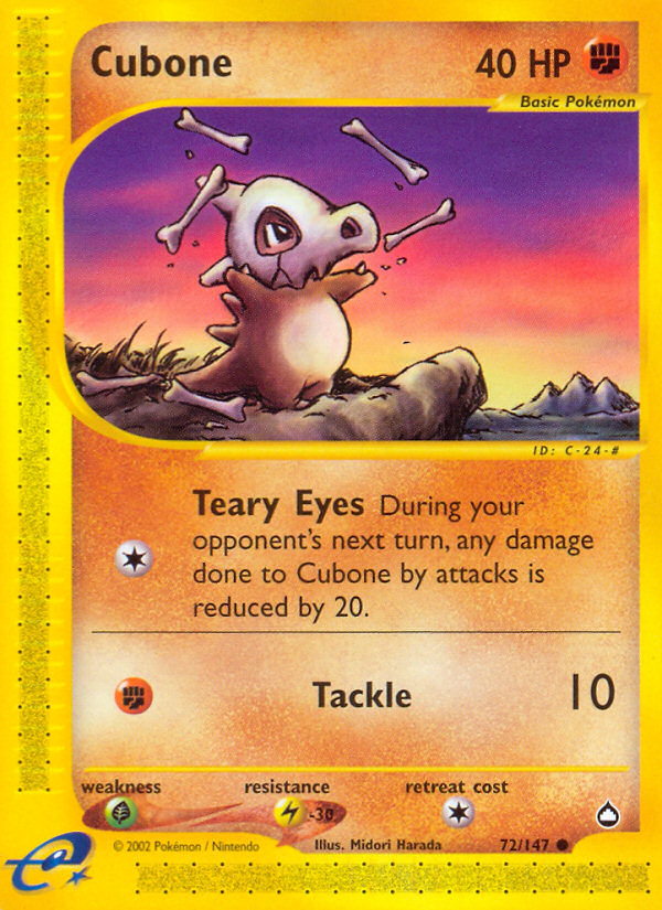 Cubone (72/147) [Aquapolis] | Good Games Morley