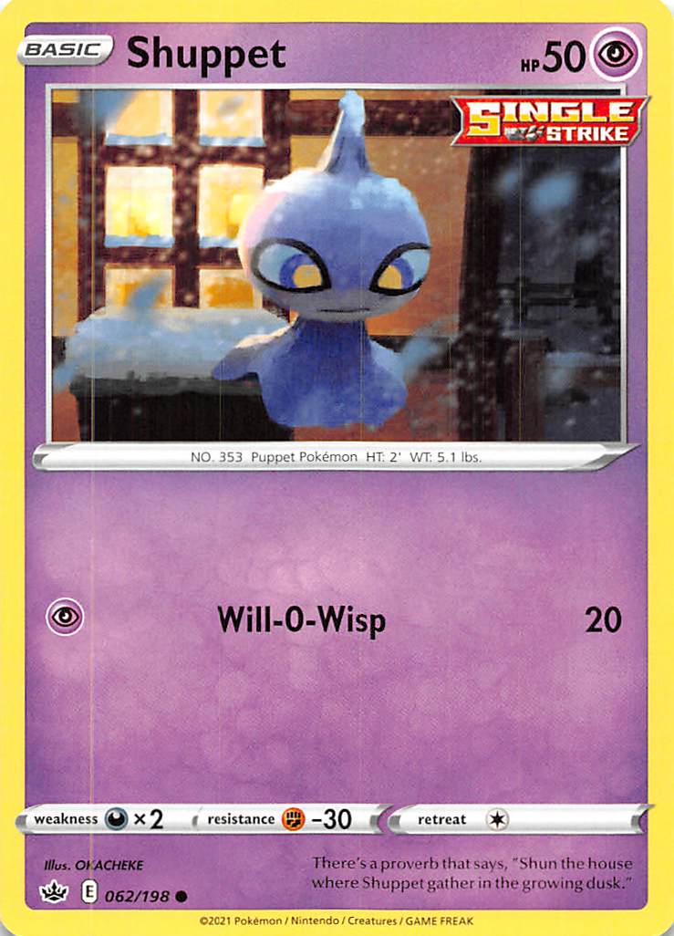 Shuppet (062/198) [Sword & Shield: Chilling Reign] | Good Games Morley