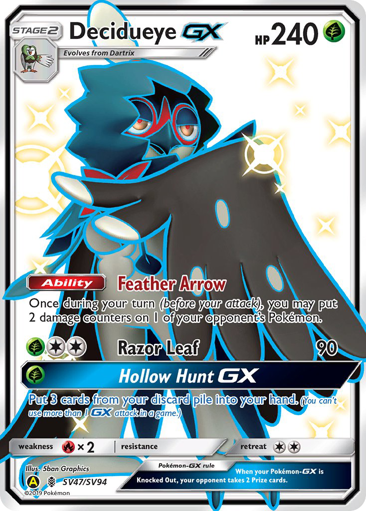 Decidueye GX (SV47/SV94) [Sun & Moon: Hidden Fates - Shiny Vault] | Good Games Morley
