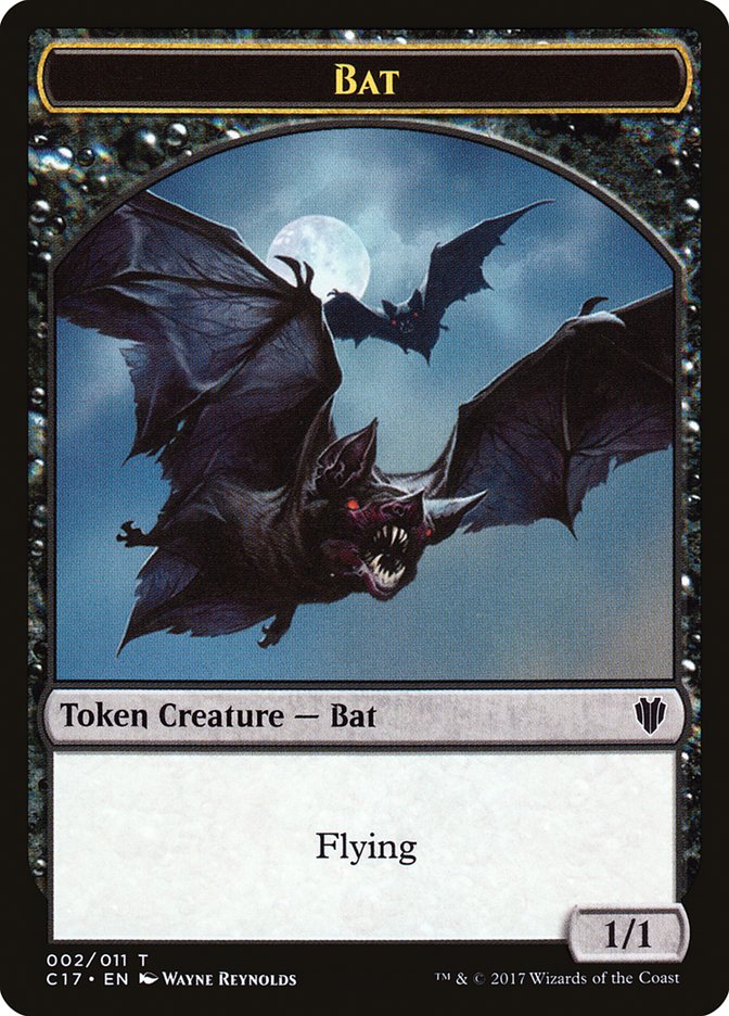 Bat // Vampire Double-sided Token [Commander 2017 Tokens] | Good Games Morley