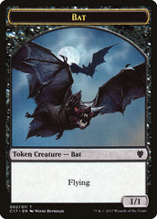 Bat // Vampire Double-sided Token [Commander 2017 Tokens] | Good Games Morley