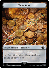 Treasure // Food (0023) Double-Sided Token (Surge Foil) [The Lord of the Rings: Tales of Middle-Earth Tokens] | Good Games Morley
