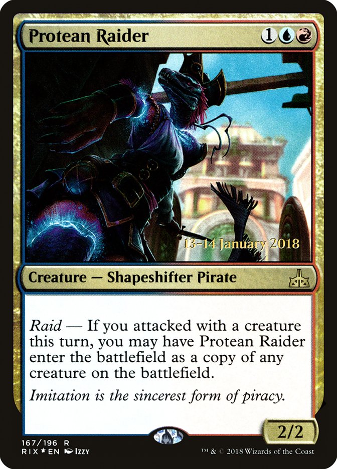 Protean Raider [Rivals of Ixalan Prerelease Promos] | Good Games Morley