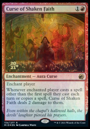 Curse of Shaken Faith [Innistrad: Midnight Hunt Prerelease Promos] | Good Games Morley
