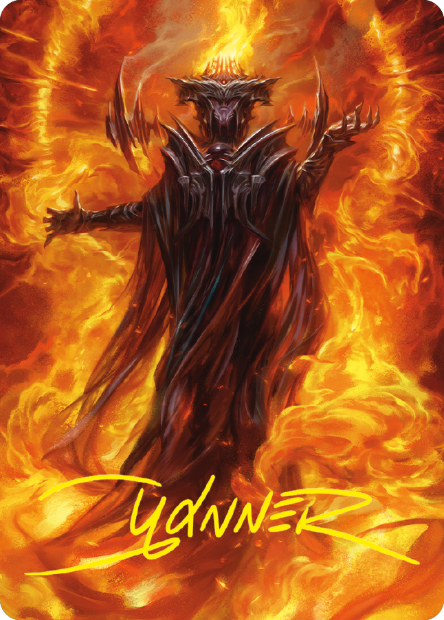 Sauron, the Dark Lord Art Card (Gold-Stamped Signature) [The Lord of the Rings: Tales of Middle-earth Art Series] | Good Games Morley