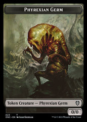 Rebel // Phyrexian Germ Double-Sided Token [Phyrexia: All Will Be One Commander Tokens] | Good Games Morley