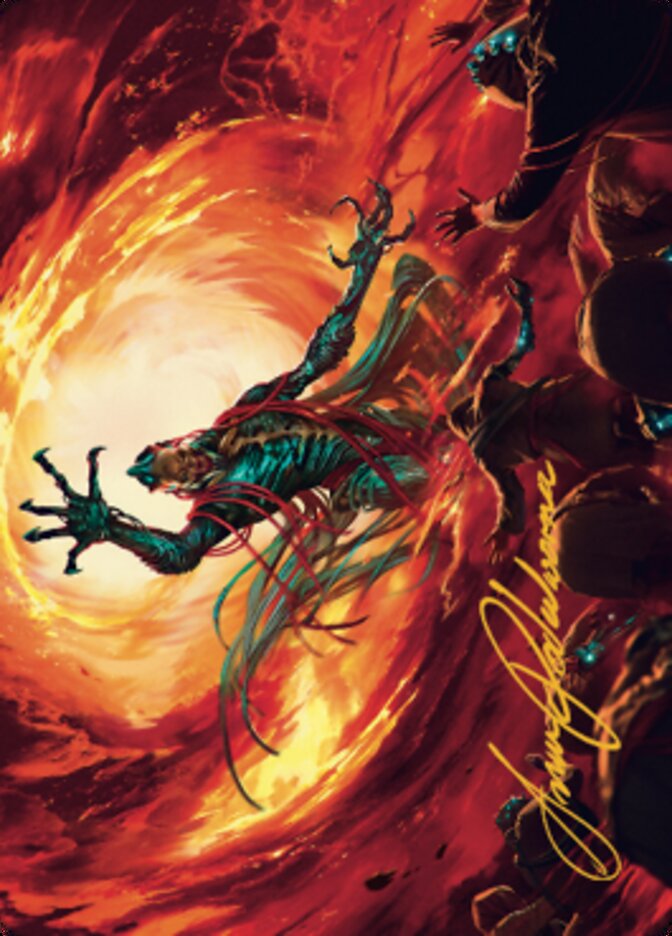 Gix, Yawgmoth Praetor Art Card (Gold-Stamped Signature) [The Brothers' War Art Series] | Good Games Morley