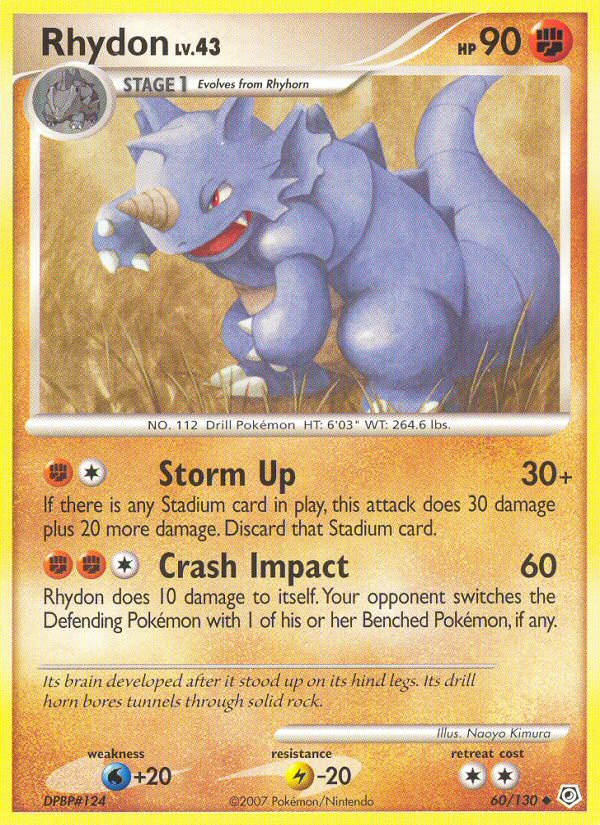 Rhydon (60/130) [Diamond & Pearl: Base Set] | Good Games Morley