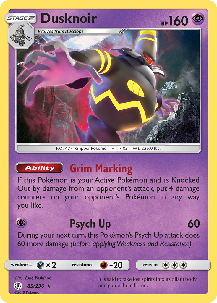 Dusknoir (85/236) [Sun & Moon: Cosmic Eclipse] | Good Games Morley