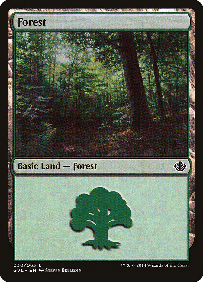 Forest (30) (Garruk vs. Liliana) [Duel Decks Anthology] | Good Games Morley