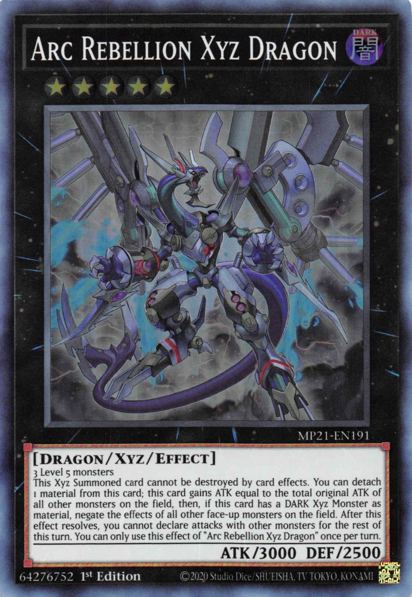 Arc Rebellion Xyz Dragon [MP21-EN191] Super Rare | Good Games Morley