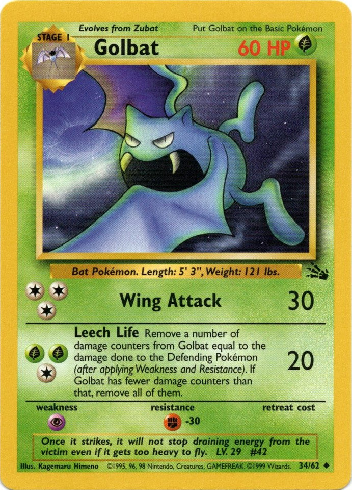 Golbat (34/62) [Fossil Unlimited] | Good Games Morley