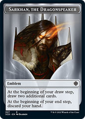 Sarkhan, the Dragonspeaker // Sarkhan, the Dragonspeaker Double-Sided Token [Starter Commander Decks] | Good Games Morley