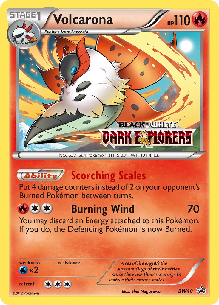 Volcarona (BW40) (Staff Prerelease Promo) [Black & White: Black Star Promos] | Good Games Morley