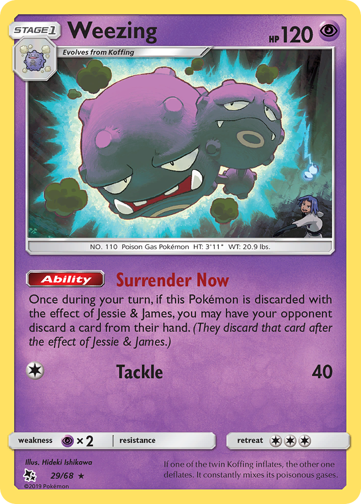 Weezing (29/68) [Sun & Moon: Hidden Fates] | Good Games Morley