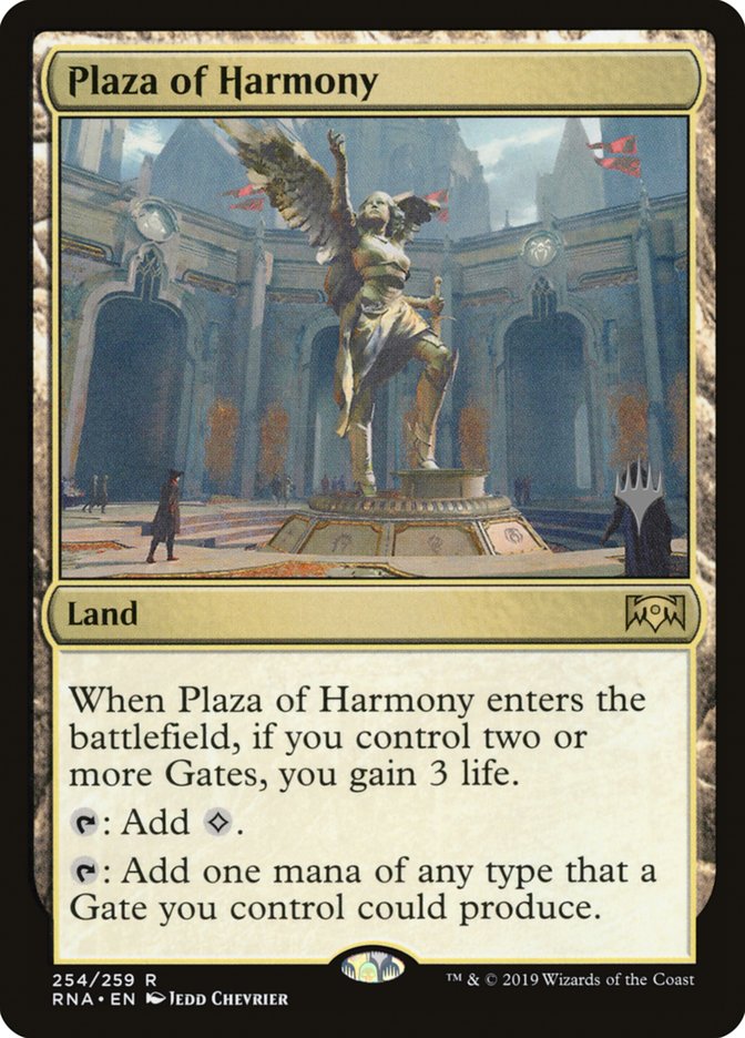 Plaza of Harmony (Promo Pack) [Ravnica Allegiance Promos] | Good Games Morley