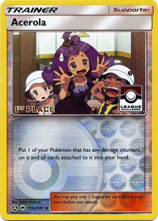 Acerola (112a/147) (League Promo 1st Place) [Sun & Moon: Burning Shadows] | Good Games Morley