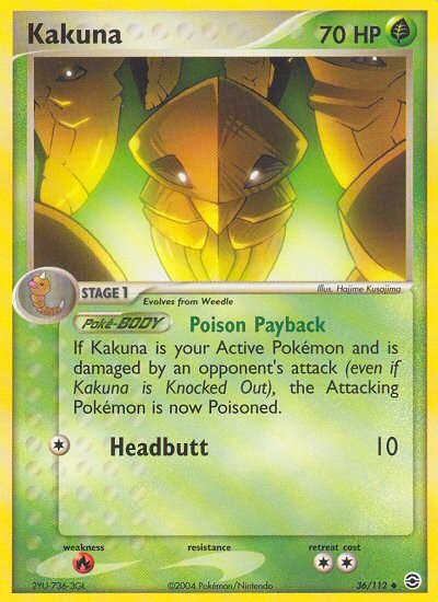 Kakuna (36/112) [EX: FireRed & LeafGreen] | Good Games Morley