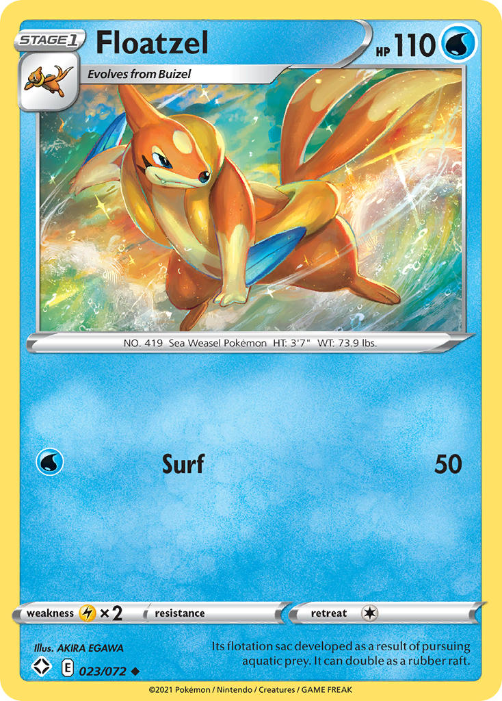 Floatzel (023/072) [Sword & Shield: Shining Fates] | Good Games Morley