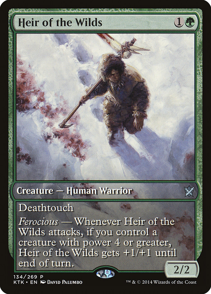Heir of the Wilds (Game Day) (Extended Art) [Khans of Tarkir Promos] | Good Games Morley