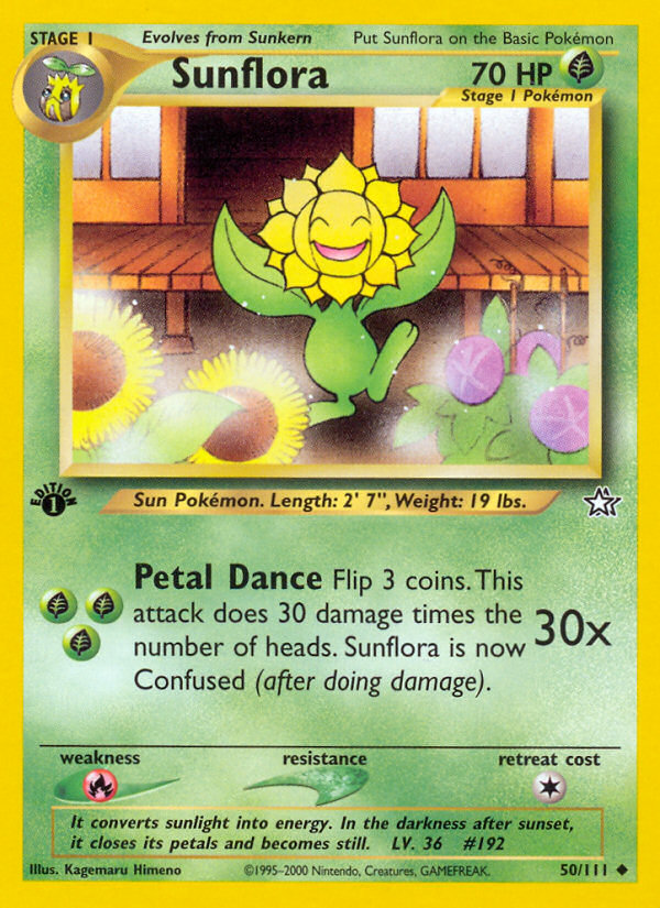 Sunflora (50/111) [Neo Genesis 1st Edition] | Good Games Morley