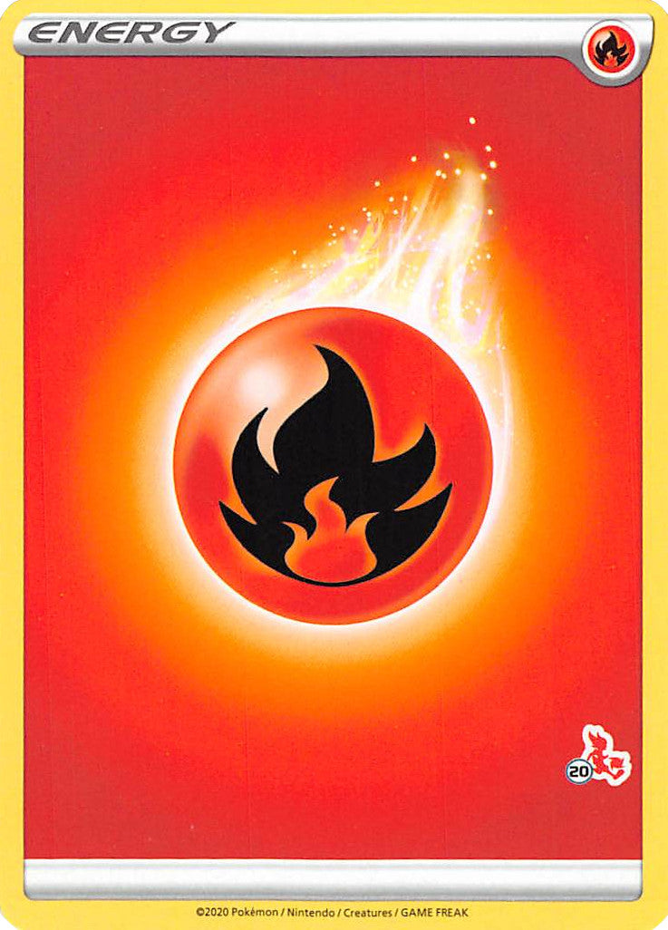 Fire Energy (Cinderace Stamp #20) [Battle Academy 2022] | Good Games Morley