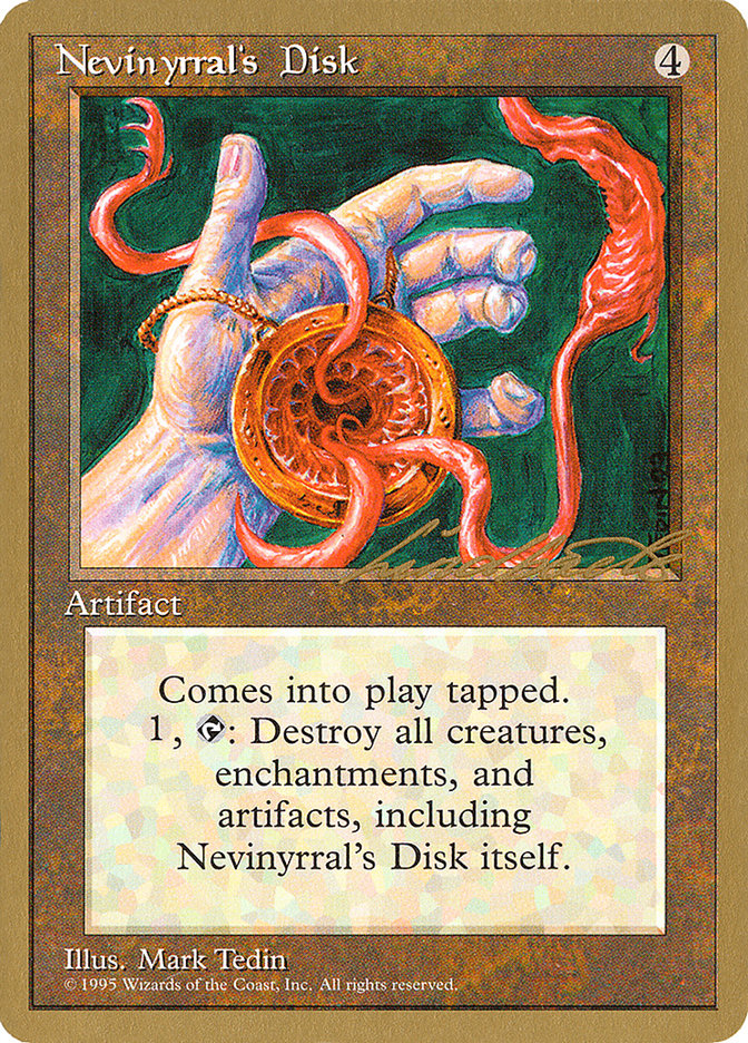 Nevinyrral's Disk (Leon Lindback) [Pro Tour Collector Set] | Good Games Morley