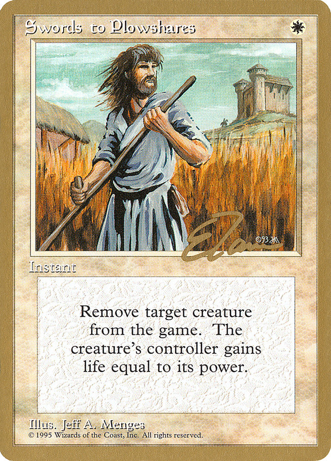 Swords to Plowshares (Eric Tam) [Pro Tour Collector Set] | Good Games Morley