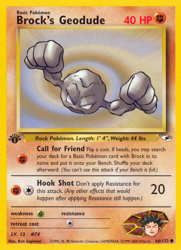 Brock's Geodude (66/132) [Gym Heroes 1st Edition] | Good Games Morley