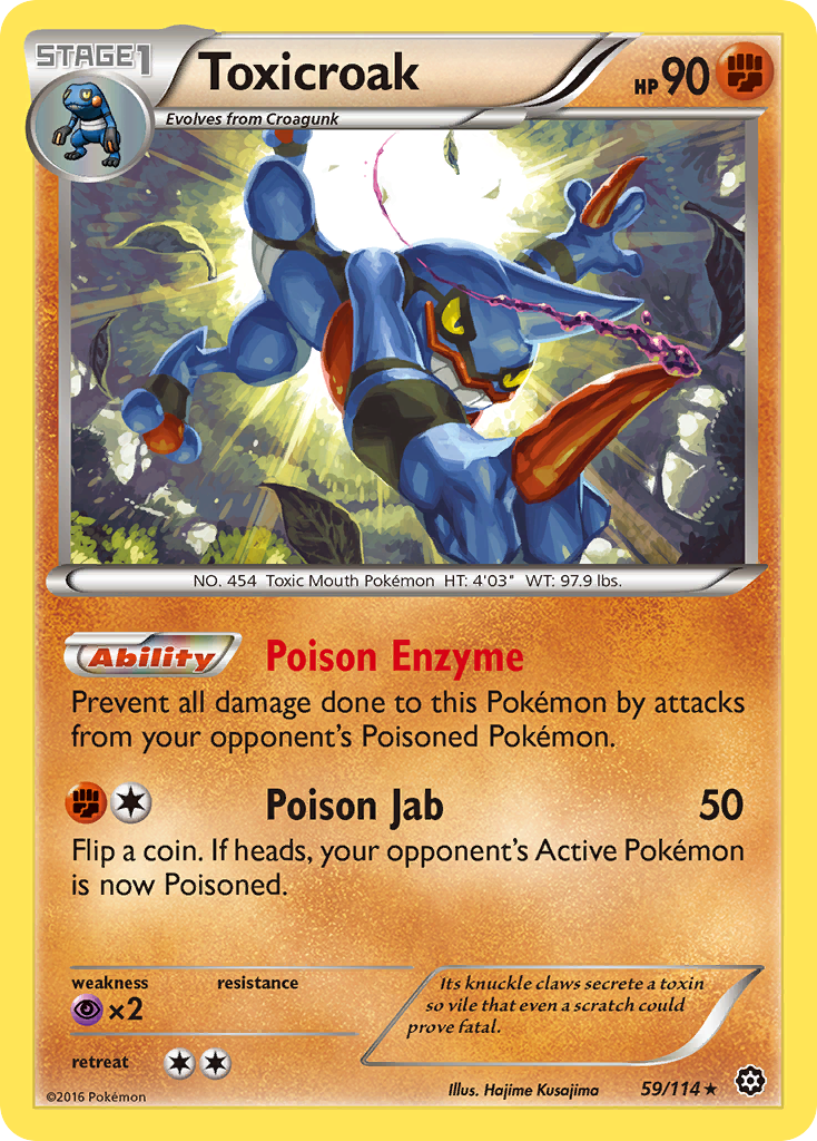Toxicroak (59/114) [XY: Steam Siege] | Good Games Morley