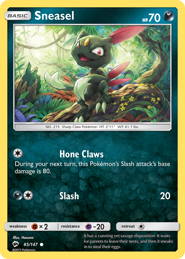 Sneasel (85/147) [Sun & Moon: Burning Shadows] | Good Games Morley