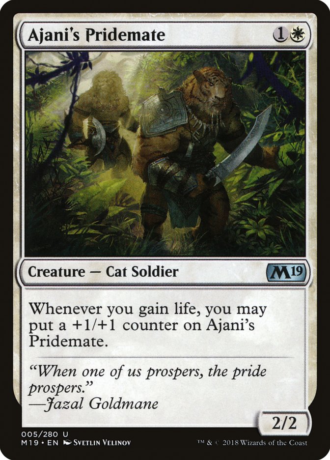 Ajani's Pridemate [Core Set 2019] | Good Games Morley