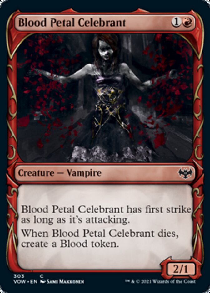 Blood Petal Celebrant (Showcase Fang Frame) [Innistrad: Crimson Vow] | Good Games Morley
