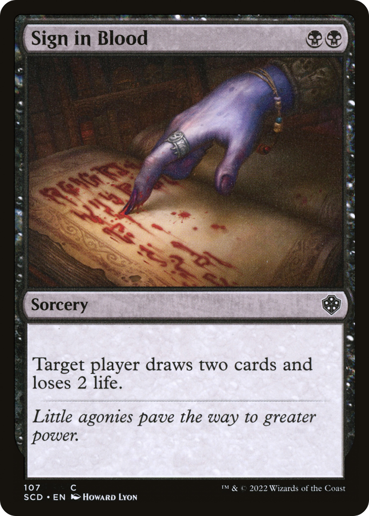 Sign in Blood [Starter Commander Decks] | Good Games Morley