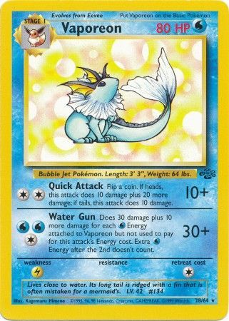 Vaporeon (28/64) [Jungle Unlimited] | Good Games Morley
