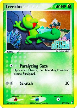 Treecko (67/100) (Stamped) [EX: Crystal Guardians] | Good Games Morley