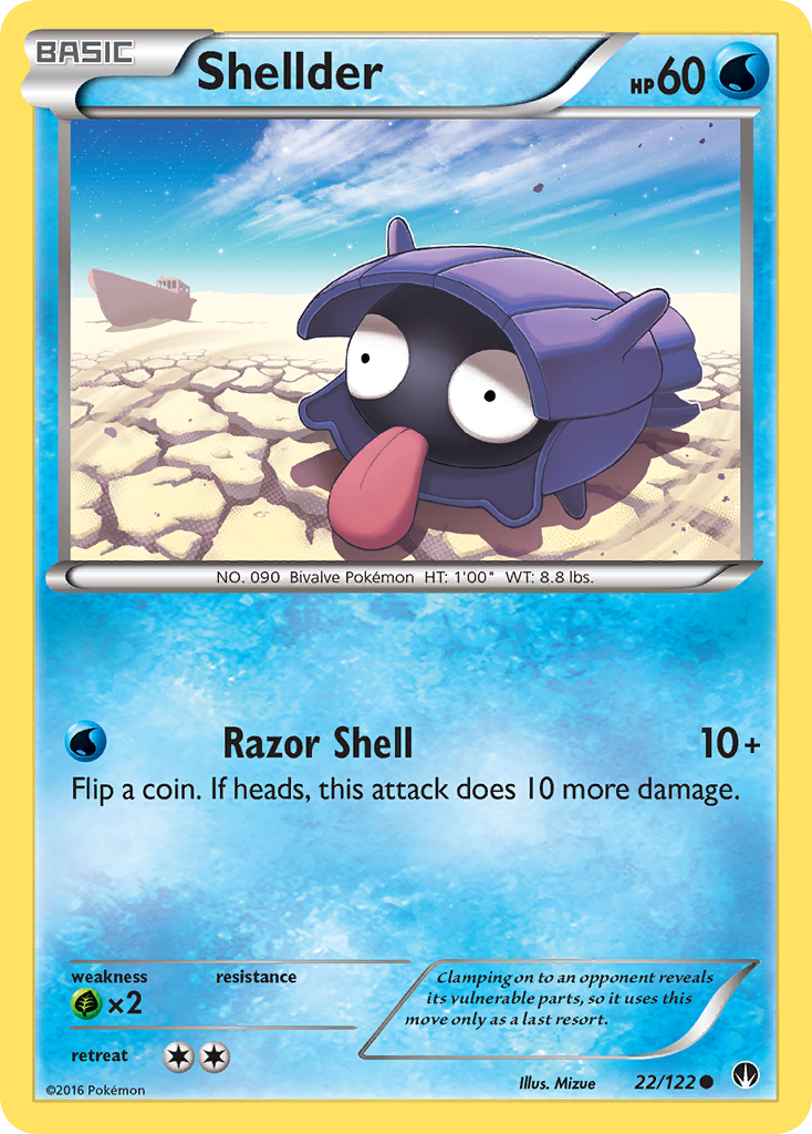 Shellder (22/122) [XY: BREAKpoint] | Good Games Morley