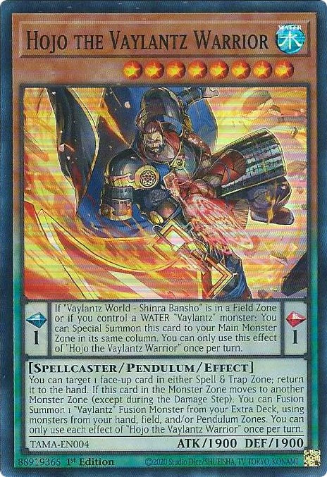 Hojo the Vaylantz Warrior [TAMA-EN004] Super Rare | Good Games Morley