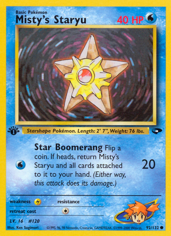 Misty's Staryu (92/132) [Gym Challenge 1st Edition] | Good Games Morley