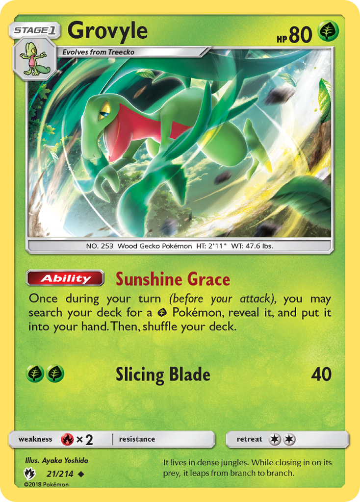 Grovyle (21/214) [Sun & Moon: Lost Thunder] | Good Games Morley