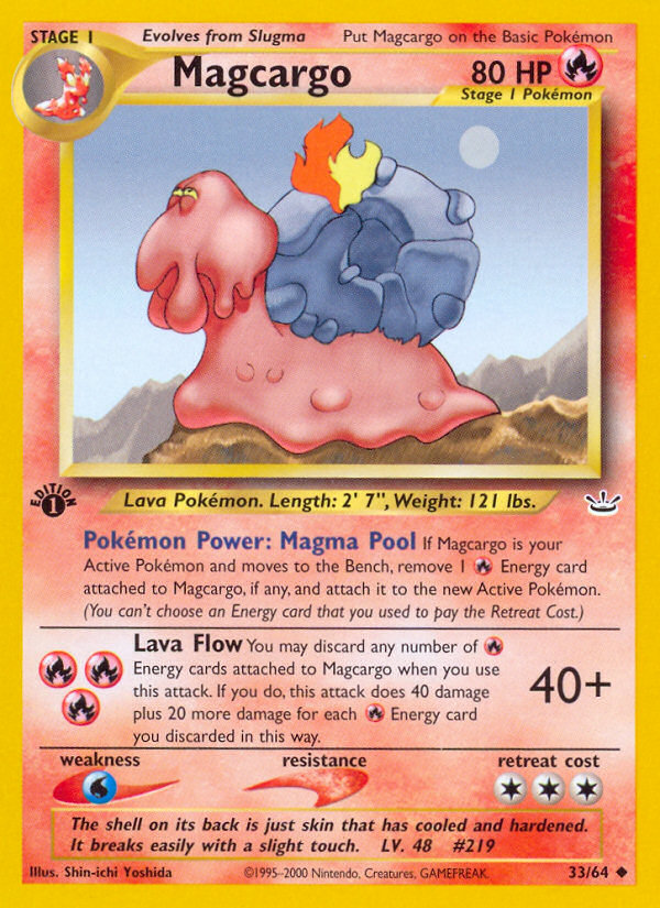 Magcargo (33/64) [Neo Revelation 1st Edition] | Good Games Morley