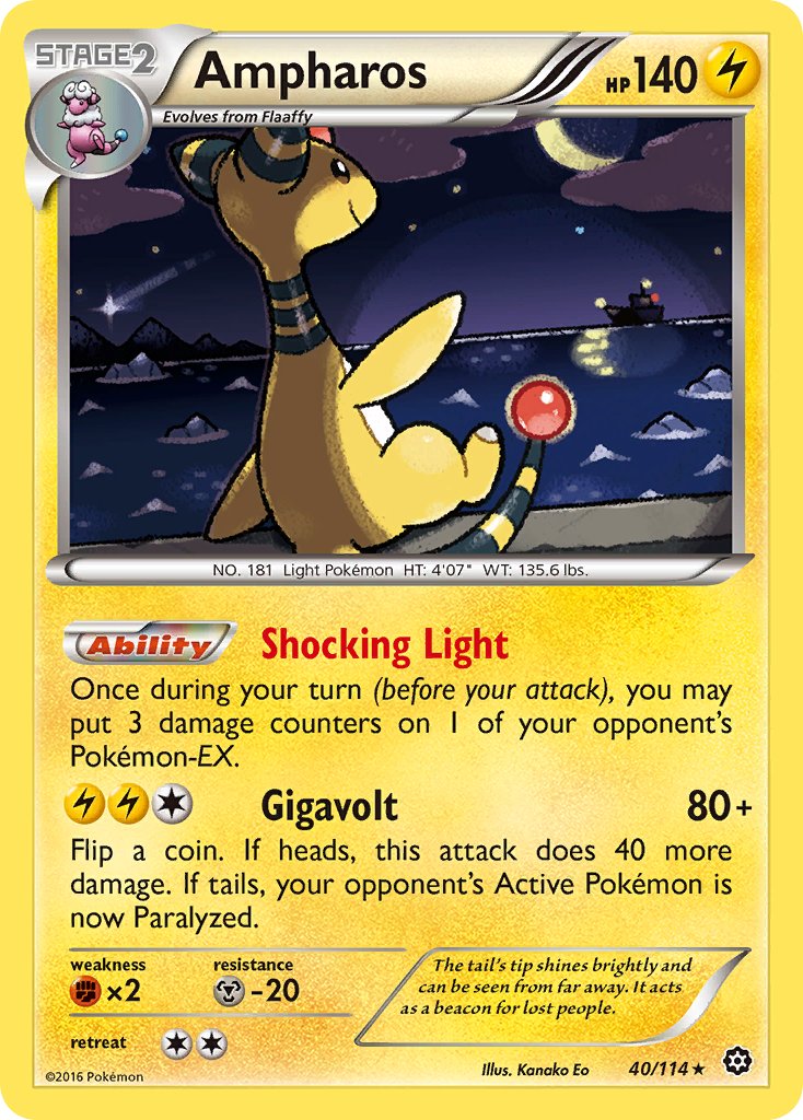 Ampharos (40/114) (Theme Deck Exclusive) [XY: Steam Siege] | Good Games Morley