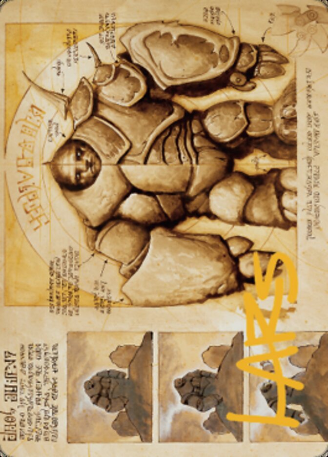 Precursor Golem Art Card (Gold-Stamped Signature) [The Brothers' War Art Series] | Good Games Morley